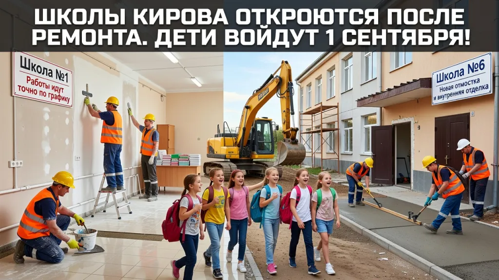 Школы Кирова откроются после ремонта. Дети войдут 1 сентября!