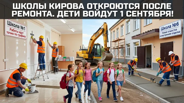 Школы Кирова откроются после ремонта. Дети войдут 1 сентября!